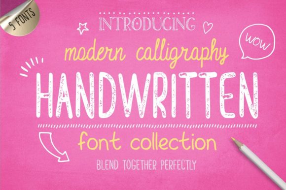 Authentic Design: The Handwritten Font Collection