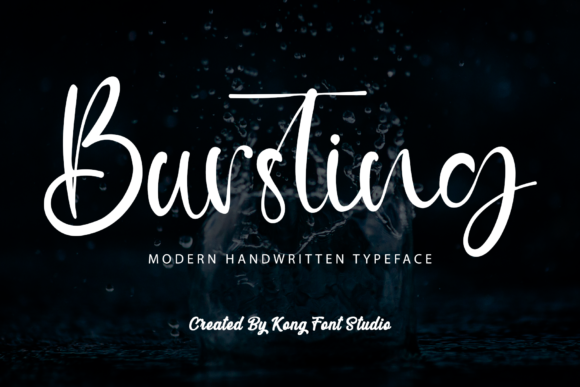 Bursting Font: A Handwritten Script for Modern Design