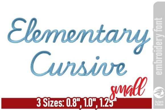 Elementary Cursive Embroidery Font - S: Stitching Nostalgia into Modern Design