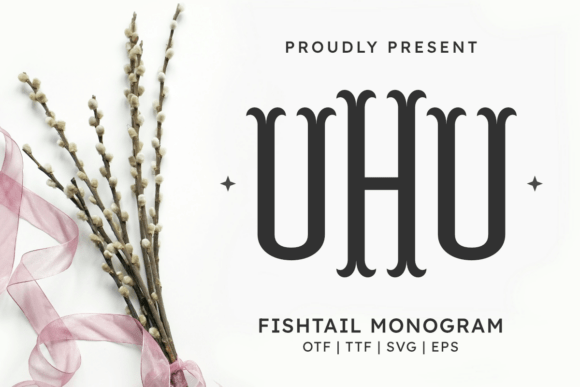 Fishtail Monogram Regular Font: A Summer Vibe for Your Brand