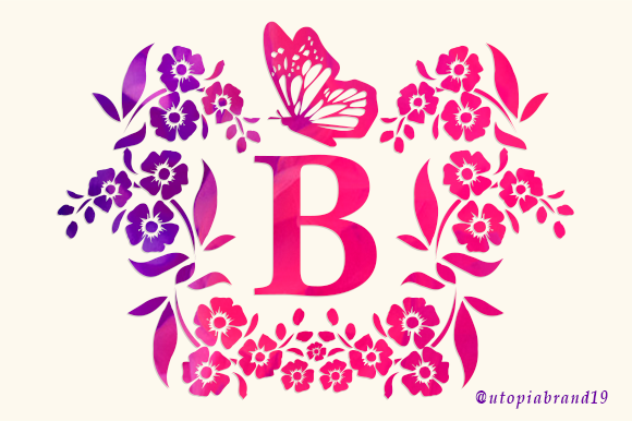 Flower Butterfly Monogram Font: A Designer's Ornamental Ally