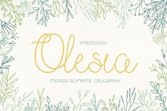 Olesia Handwritten Font: A Romantic, Refined Typeface for Designers