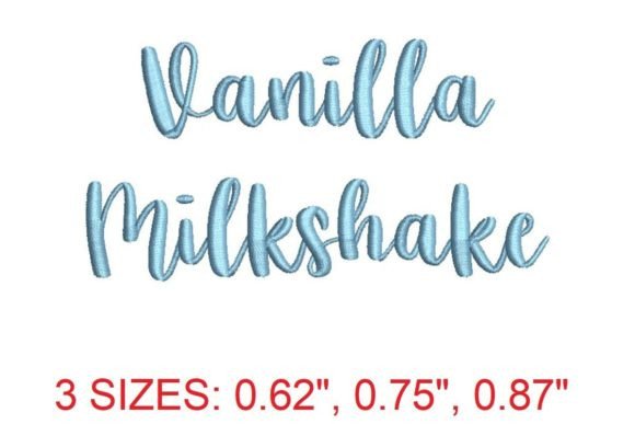 Vanilla Milkshake Embroidery Font: Sweet Stitching